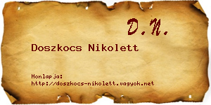 Doszkocs Nikolett névjegykártya